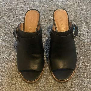 Black Madewell high heeled mules